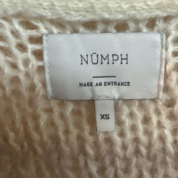 Numph Anthropologie Metallic Knit Woven Cardigan Sz XS MSRP $148 - Picture 5 of 10